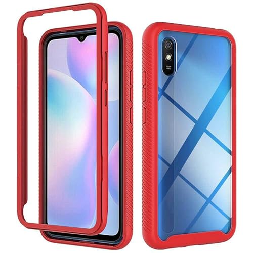 Kukoufey Hülle für Redmi 9A Hülle,Anti-Drop- und stoßdämpfende Handy-Schutzhülle Hülle für Xiaomi Redmi 9AT M2006C3LVG / Redmi 9i M2006C3LII / Redmi 9A M2006C3LG M2006C3LI M2006C3LC Hülle Red von Kukoufey