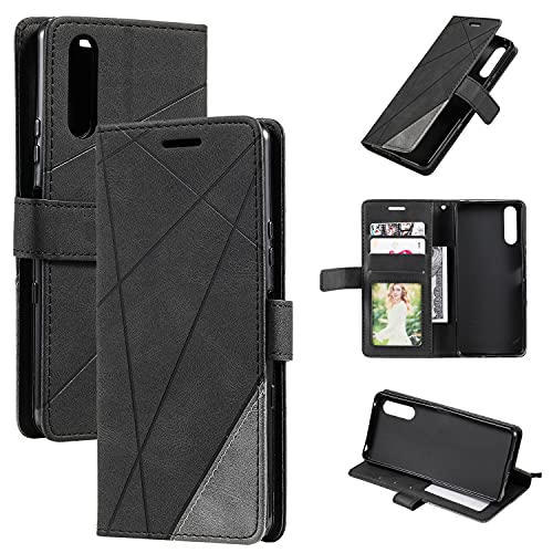 Kukoufey Hülle für Sony Xperia 1 V Hülle Leder,Hülle für Sony Xperia 1 V 2023 XQDQ62/B XQ-DQ72 XQ-DQ14 Hülle Schutzhülle Case Cover Black von Kukoufey