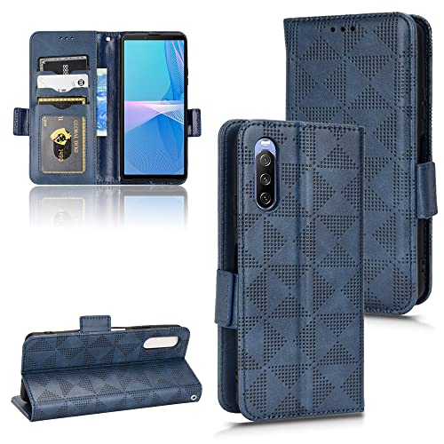 Kukoufey Hülle für Sony Xperia 10 III 5G XQ-BT52 SO-52B SOG04 Handy-Schutzhülle aus Leder,Hülle für Sony Xperia 10 III Lite 5G XQ-BT44 Hülle Schutzhülle Case Cover Blue von Kukoufey
