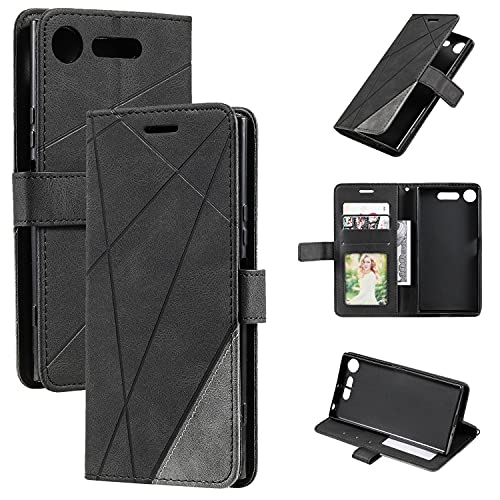 Kukoufey Hlle fr Sony Xperia XZ Premium - Leder Flip Case Schwarz mit Stodmpfung von Kukoufey