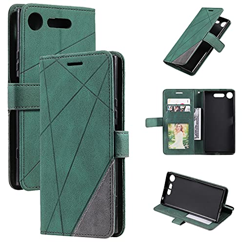 Kukoufey Hülle für Sony Xperia XZ Premium Hülle Leder,Hülle für Sony Xperia XZ Premium G8142 G8141 G8188 Hülle Schutzhülle Case Cover Green von Kukoufey