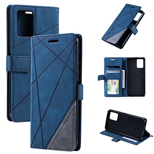 Kukoufey Hülle für Vivo Y21G V2152 Hülle Leder,Hülle für Vivo Y33S 4G Leather Case,Hülle für Vivo Y21A Y21A Y21T Leather Case,Hülle für Vivo Y21 2021 V2111 Hülle Klapphülle Handytasche Case Blue von Kukoufey