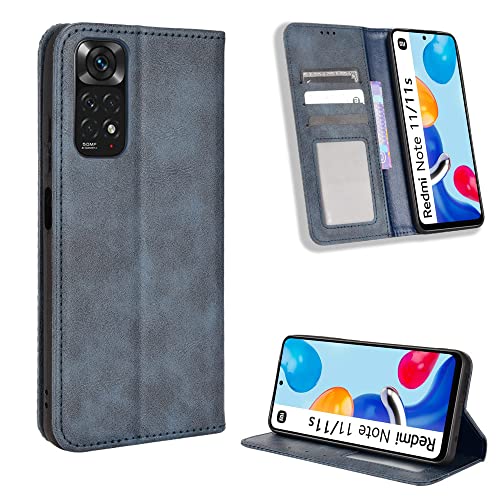 Kukoufey Hülle für Xiaomi Redmi Note 11 4G Leather Case,Hülle für Xiaomi Redmi Note 11S 4G 2201117SG 2201117SI 2201117SY 2201117SL Hülle Schutzhülle Case Cover Blue Kukoufey Hülle für Xiaomi Redmi Note 11 4G Leather Case,Hülle für Xiaomi Redmi Note 11S 4G 2201117SG 2201117SI 2201117SY 2201117SL Hülle Schutzhülle Case Cover Blue von Kukoufey