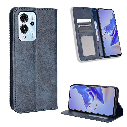 Kukoufey Hülle für ZTE 9046 Hülle Leder,Hülle für ZTE Blade V40 Pro Hülle Leder,Hülle für ZTE Blade V40 Pro 9046 Hülle Schutzhülle Case Cover Blue von Kukoufey