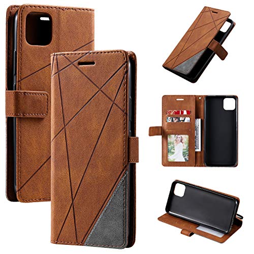 Kukoufey Hülle für ZTE Axon 11 5G Hülle Leder,Hülle für ZTE Axon 11 5G A2021 Hülle Schutzhülle Case Cover Brown von Kukoufey