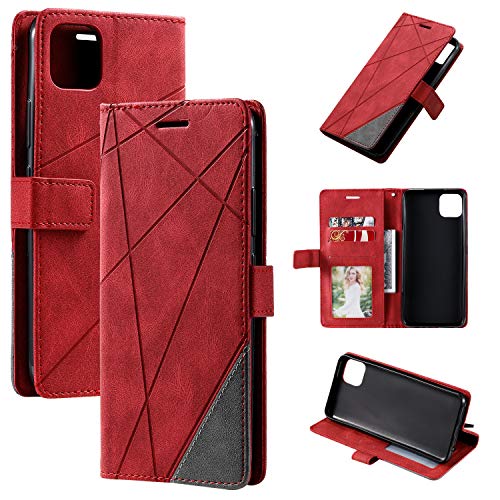 Kukoufey Hülle für ZTE Axon 11 5G Hülle Leder,Hülle für ZTE Axon 11 5G A2021 Hülle Schutzhülle Case Cover Red von Kukoufey