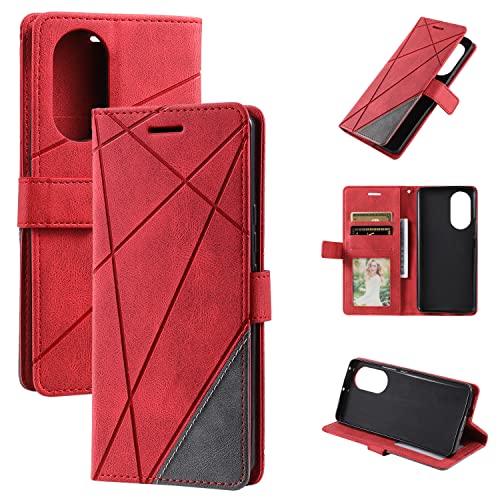 Kukoufey Hülle für ZTE Blade V40s Hülle Leder,Hülle für ZTE Blade V40s Hülle Schutzhülle Case Cover Red von Kukoufey