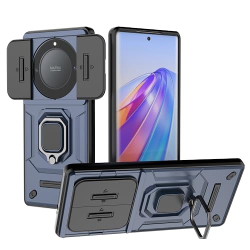Kukoufey Kompatibel mit Honor X9a 5G Stand Telefonhüllen Hülle,Kompatibel mit Honor Magic 5 Lite 5G,Kompatibel mit Honor X40 5G RMO-AN00 / X9a 5G RMO-NX1 Schutzhülle für Mobiltelefone Hülle Blue von Kukoufey