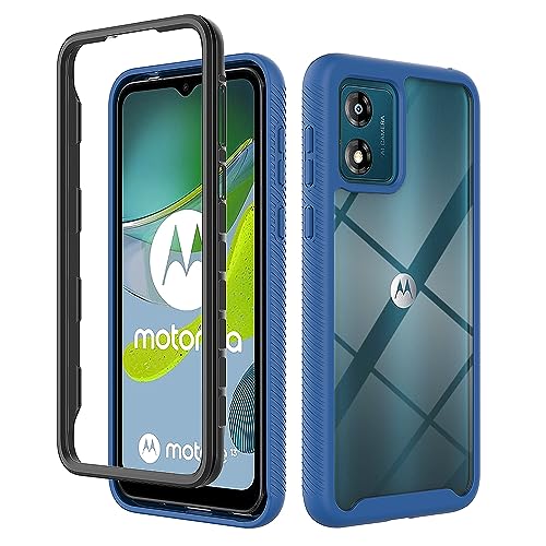 Kukoufey Kompatibel mit Motorola Moto E13 Hülle,Anti-Drop- und stoßdämpfende Handy-Schutzhülle Kompatibel mit Motorola Moto E13 4G XT2345-1 XT2345-2 XT2345-3 XT2345-4 XT2345-6 Hülle Blue von Kukoufey