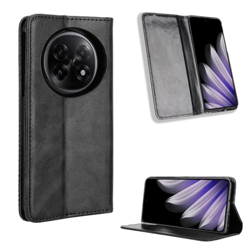 Kukoufey Kompatibel mit Oppo Find N5 Handyhüllen, Klapphülle aus Leder, kompatibel mit Oppo Find N5 5G CPH2671 PKH110 PKH120, Schwarz von Kukoufey