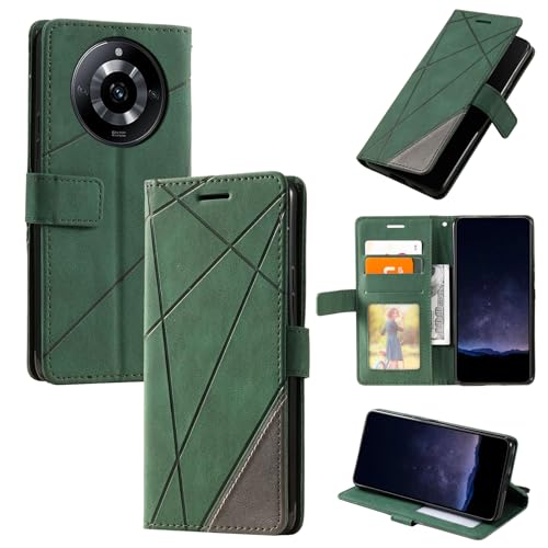 Kukoufey Kompatibel mit Realme 11 Pro+ 5G Hülle Leder,Kompatibel mit Realme 11 Pro Plus 5G RMX3740 RMX3741 Hülle Klapphülle Handytasche Case Green Kukoufey Kompatibel mit Realme 11 Pro+ 5G Hülle Leder,Kompatibel mit Realme 11 Pro Plus 5G RMX3740 RMX3741 Hülle Klapphülle Handytasche Case Green von Kukoufey