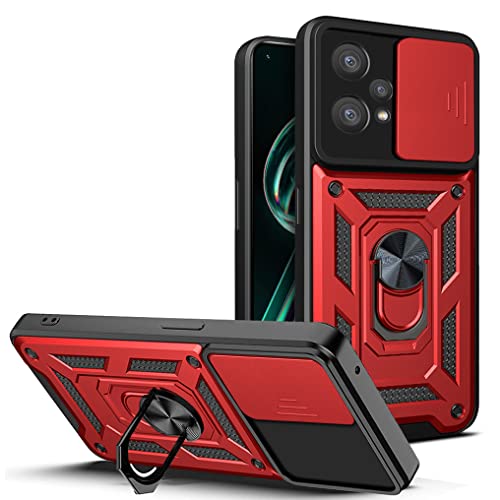 Kukoufey Kompatibel mit Realme 9 Pro+ 5G Halterungsschale, mit Schiebe-Kamera-Objektivabdeckung, kompatibel mit Realme 9 Pro Plus 5G RMX3392 RMX3393 Hülle, Rot Kukoufey Kompatibel mit Realme 9 Pro+ 5G Halterungsschale, mit Schiebe-Kamera-Objektivabdeckung, kompatibel mit Realme 9 Pro Plus 5G RMX3392 RMX3393 Hülle, Rot von Kukoufey