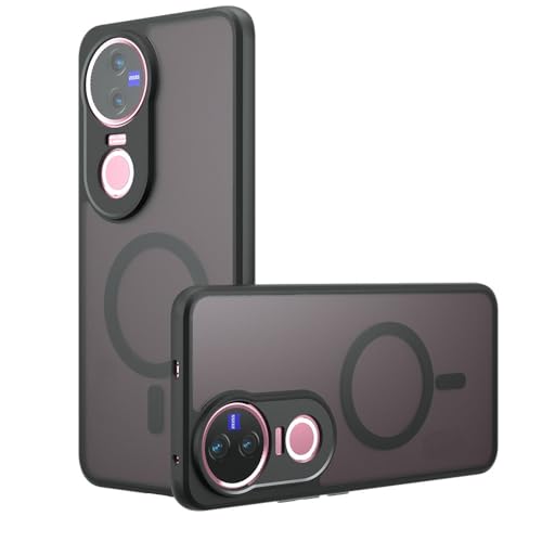 Kukoufey Kompatibel mit Vivo V50 5G Hülle, kompatibel mit MagSafe, kompatibel mit Vivo V50 5G V2427, integrierte magnetische Anti-Shock-Handyhülle, Schwarz Kukoufey Kompatibel mit Vivo V50 5G Hülle, kompatibel mit MagSafe, kompatibel mit Vivo V50 5G V2427, integrierte magnetische Anti-Shock-Handyhülle, Schwarz von Kukoufey