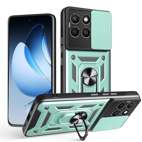 Kukoufey Schutzhülle für Honor X8c, mit Schiebe-Kamera-Objektivabdeckung, kompatibel mit Honor X8c ABR-LX1 ABR-LX2 ABR-LX3, Grün von Kukoufey