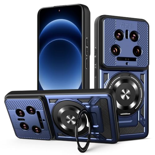 Kukoufey Schutzhülle für Xiaomi 14 Ultra 5G 24031PN0DC 24031PN0DG, kompatibel mit MagSafe, um 360 Grad drehbarer magnetischer Ständer, Anti-Drop-Handyhülle, Blau Kukoufey Schutzhülle für Xiaomi 14 Ultra 5G 24031PN0DC 24031PN0DG, kompatibel mit MagSafe, um 360 Grad drehbarer magnetischer Ständer, Anti-Drop-Handyhülle, Blau von Kukoufey