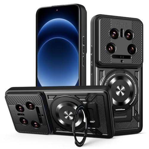 Kukoufey Schutzhülle für Xiaomi 14 Ultra 5G 24031PN0DC 24031PN0DG, kompatibel mit MagSafe, um 360 Grad drehbarer magnetischer Ständer, Anti-Drop-Handyhülle, Schwarz Kukoufey Schutzhülle für Xiaomi 14 Ultra 5G 24031PN0DC 24031PN0DG, kompatibel mit MagSafe, um 360 Grad drehbarer magnetischer Ständer, Anti-Drop-Handyhülle, Schwarz von Kukoufey