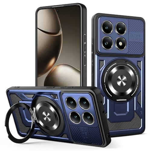 Kukoufey Schutzhülle für Xiaomi 14T 5G 2406APNFAG, kompatibel mit MagSafe, um 360 Grad drehbarer magnetischer Ständer, Anti-Drop-Handyhülle, Blau Kukoufey Schutzhülle für Xiaomi 14T 5G 2406APNFAG, kompatibel mit MagSafe, um 360 Grad drehbarer magnetischer Ständer, Anti-Drop-Handyhülle, Blau von Kukoufey