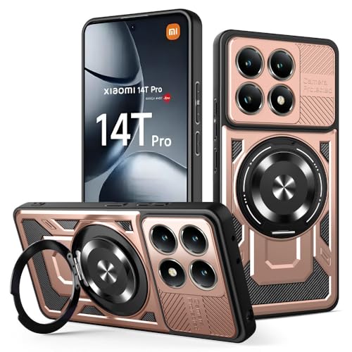 Kukoufey Schutzhülle für Xiaomi 14T Pro 5G 2407FPN8EG 2407FPN8ER, kompatibel mit MagSafe, um 360 Grad drehbarer magnetischer Ständer, Anti-Drop-Handyhülle, Rosa Kukoufey Schutzhülle für Xiaomi 14T Pro 5G 2407FPN8EG 2407FPN8ER, kompatibel mit MagSafe, um 360 Grad drehbarer magnetischer Ständer, Anti-Drop-Handyhülle, Rosa von Kukoufey