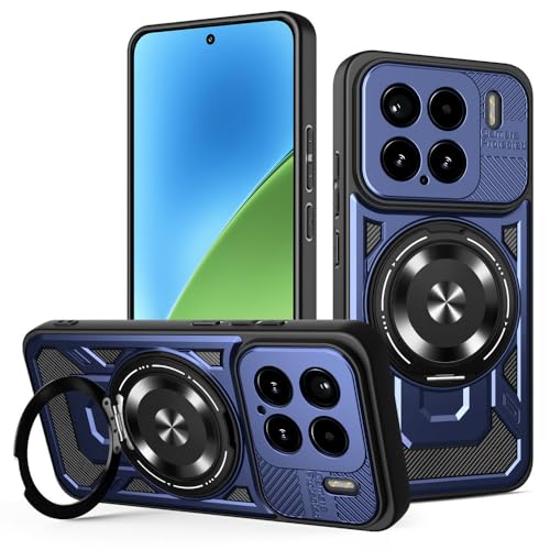 Kukoufey Schutzhülle für Xiaomi 15 Pro 5G 24101PNB7C 2410DPN6CC, kompatibel mit MagSafe, um 360 Grad drehbarer magnetischer Ständer, Anti-Drop-Handyhülle, Blau Kukoufey Schutzhülle für Xiaomi 15 Pro 5G 24101PNB7C 2410DPN6CC, kompatibel mit MagSafe, um 360 Grad drehbarer magnetischer Ständer, Anti-Drop-Handyhülle, Blau von Kukoufey