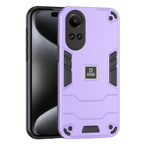 Kukoufey Schutzhülle kompatibel mit Oppo Reno 10 5G, kompatibel mit Oppo Reno 10 Pro 5G CPH2525 / Reno 10 5G CPH2531, doppellagiges, sturzsicheres TPU + PC, 2-in-1-Schutzhülle, Violett von Kukoufey