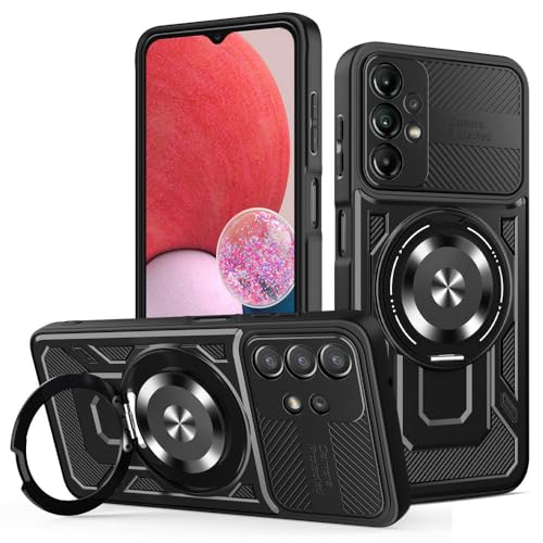 Schutzhülle für Samsung Galaxy A04S/Galaxy A13 4G/5G/Galaxy M13 4G SM-M135F/DSN, kompatibel mit MagSafe, um 360 Grad drehbarer magnetischer Ständer, Anti-Drop-Handyhülle, Schwarz Schutzhülle für Samsung Galaxy A04S/Galaxy A13 4G/5G/Galaxy M13 4G SM-M135F/DSN, kompatibel mit MagSafe, um 360 Grad drehbarer magnetischer Ständer, Anti-Drop-Handyhülle, Schwarz von Kukoufey