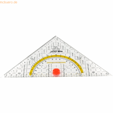 10 x Kum Geometrie-Dreieck 493C 22cm transparent von Kum