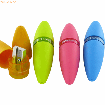 10 x Kum Spitzdose Ellipse M1 Pop Kunststoff farbig sortiert 10 x Kum Spitzdose Ellipse M1 Pop Kunststoff farbig sortiert von Kum