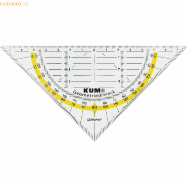 15 x Kum Geometrie-Dreieck 262 16cm transparent von Kum