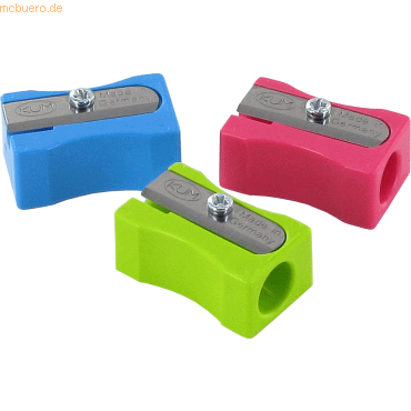24 x Kum Bleistiftspitzer 100-1 Pop Blockform Kunststoff farbig sortie 24 x Kum Bleistiftspitzer 100-1 Pop Blockform Kunststoff farbig sortie von Kum