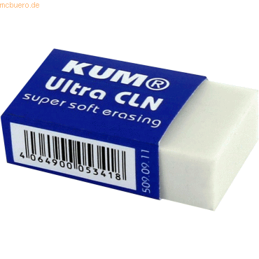 30 x Kum Radierer Ultra CLN SW Kunststoffweiß 30 x Kum Radierer Ultra CLN SW Kunststoffweiß von Kum