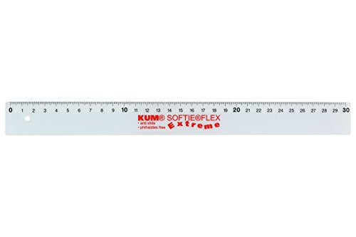 KUM AZ225.05.19-T - Lineal L03 Softie Flex Extreme, 30 cm, flexibles Material, transparent, 1 Stück von Kum