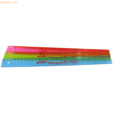 Kum Lineal L03 Softie Flexi Lefty 30cm Linkshand farbig sortiert Kum Lineal L03 Softie Flexi Lefty 30cm Linkshand farbig sortiert von Kum
