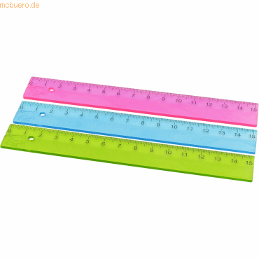 Kum Lineal L1 Pop 15cm farbig sortiert Kum Lineal L1 Pop 15cm farbig sortiert von Kum