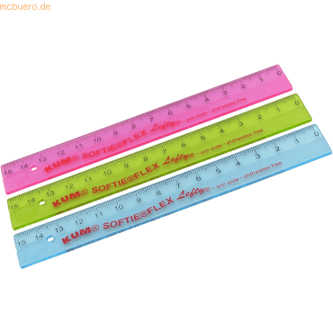 Kum Lineal L1 Softie Flexi Lefty 15cm Linkshand farbig sortiert Kum Lineal L1 Softie Flexi Lefty 15cm Linkshand farbig sortiert von Kum