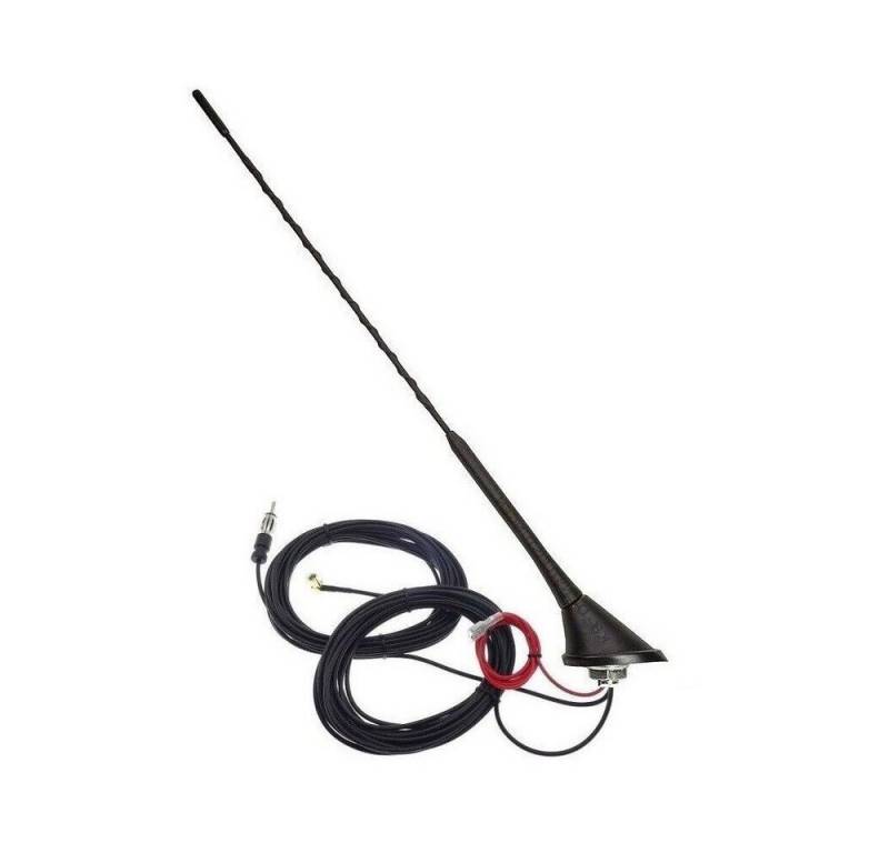 Kummert Business Dachantenne DAB+ Radio AM/FM Antenne 5m Kabel Verstärker 12V DIN SMB Autoradio-Ersatzantennenstab (für Dach) von Kummert Business