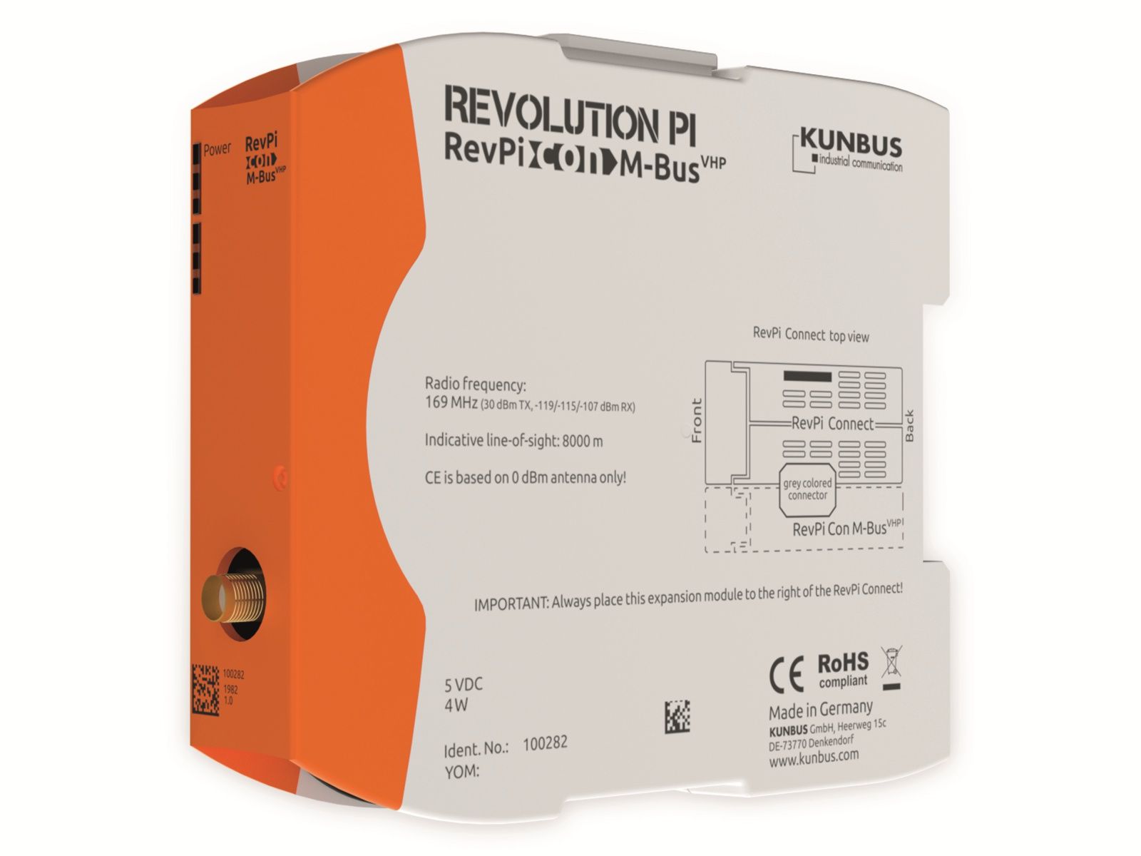 KUNBUS Revolution PI Erweiterungsmodul Con M-Bus VHP 169 MHz, PR100282 von Kunbus