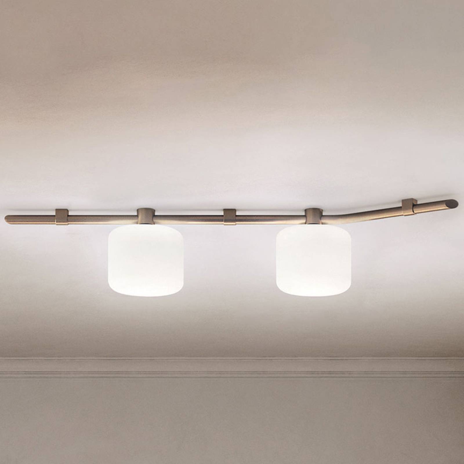 kdln Deckenlampe Floed, Länge 151 cm, bronzefarben, 2-flg. kdln Deckenlampe Floed, Länge 151 cm, bronzefarben, 2-flg. von kdln