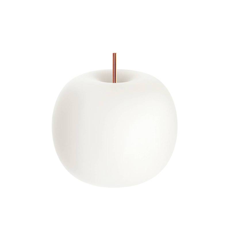 kdln Tischleuchte Kushi, kupfer/weiß, Ø 33 cm, Glas von kdln