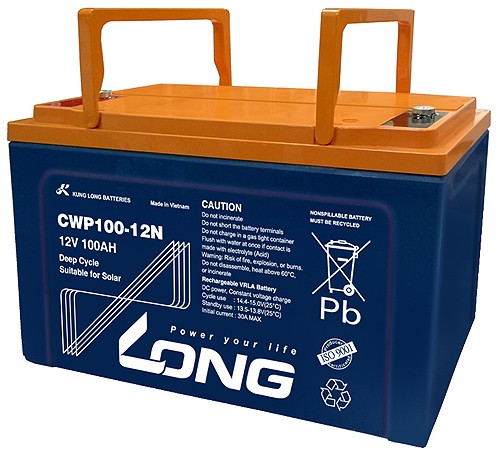 Kung Long CWP100-12N F8 Green Power Solar Blei-Vlies-Akku, 12Volt, 100Ah, M6 Innengewinde Kung Long CWP100-12N F8 Green Power Solar Blei-Vlies-Akku, 12Volt, 100Ah, M6 Innengewinde von Kung Long
