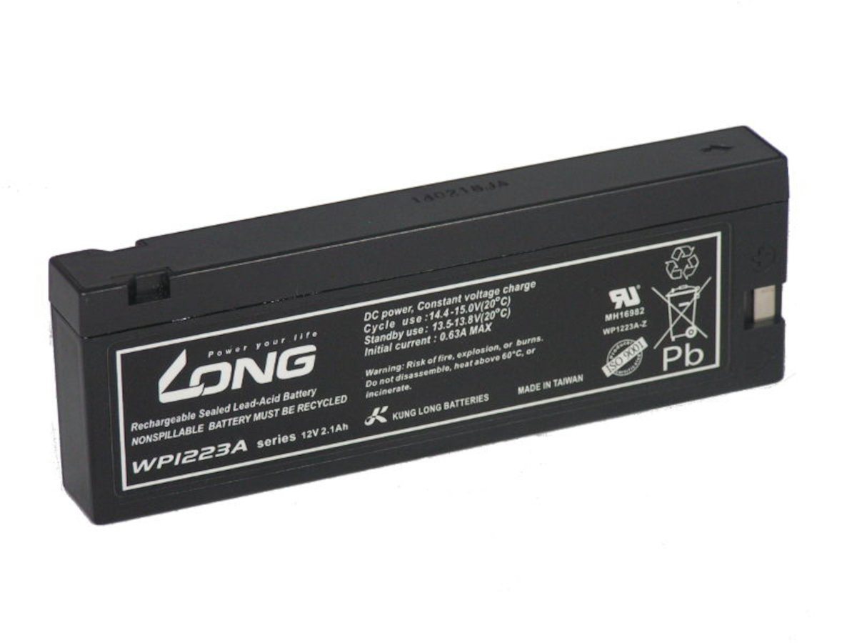 Kung Long WP1223A Akku für Bauer Bosch Philips 12V 2,1Ah wartungsfrei Bleiakkus 2100 mAh (12 V), universell einsetzbar von Kung Long