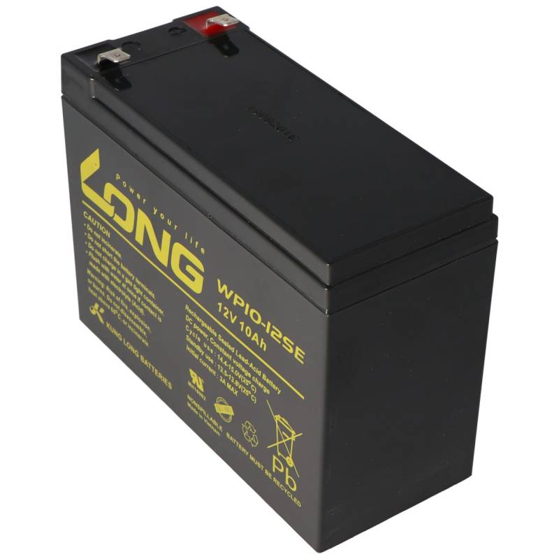 WP10-12SE KungLong WP10-12SE 12 Volt 10 Ah 151x65x112mm 6,3mm Steckkontakte von Kung Long