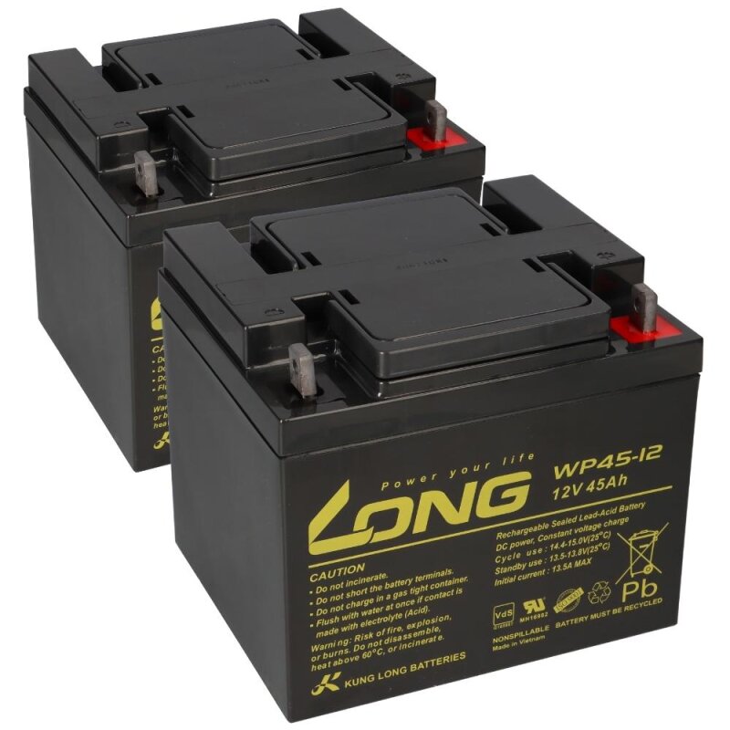 2x Kung Long Akku 12V 45Ah Pb Batterie Bleigel WP45-12 VDS von KungLong