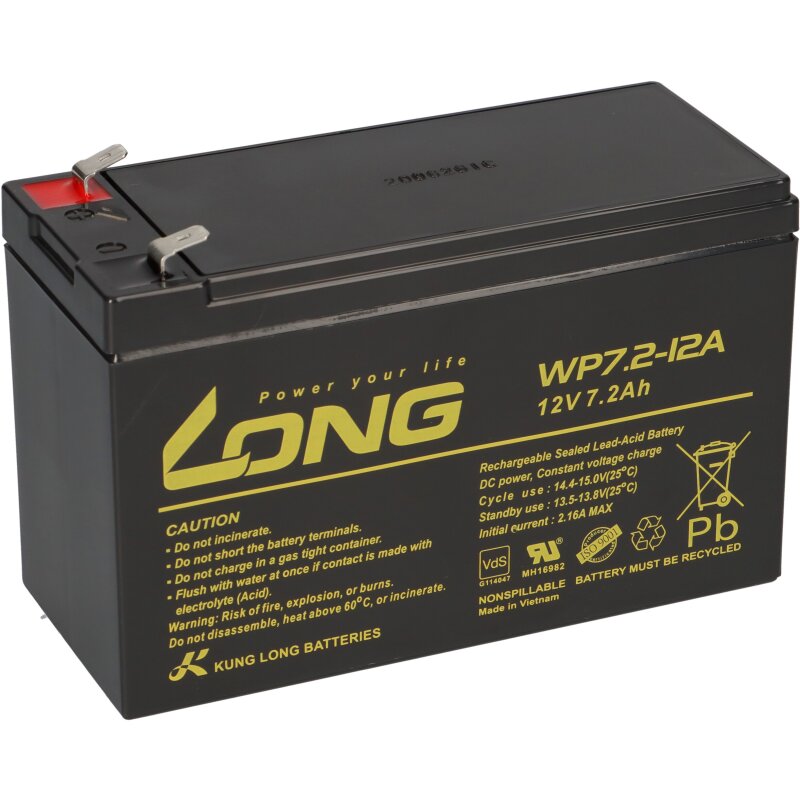 Bleiakku kompatibel DM12-7.5 HM12-7.5 12V 7,2 Ah F2 Accu Bleiakku kompatibel DM12-7.5 HM12-7.5 12V 7,2 Ah F2 Accu von KungLong