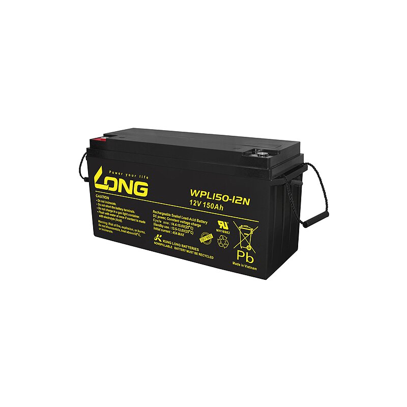 Kung Long Akku 12V 150Ah Pb Batterie Bleigel WPL150-12N Longlife von KungLong