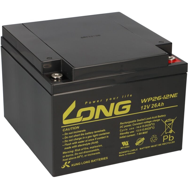 Kung Long Akku 12V 26Ah Pb Batterie Bleigel WP26-12NE zyklenfest von KungLong