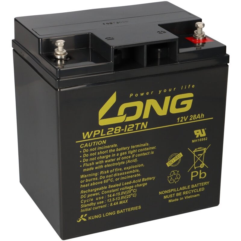 Kung Long Akku 12V 28Ah Pb Batterie Bleigel WPL28-12TN Longlife von KungLong