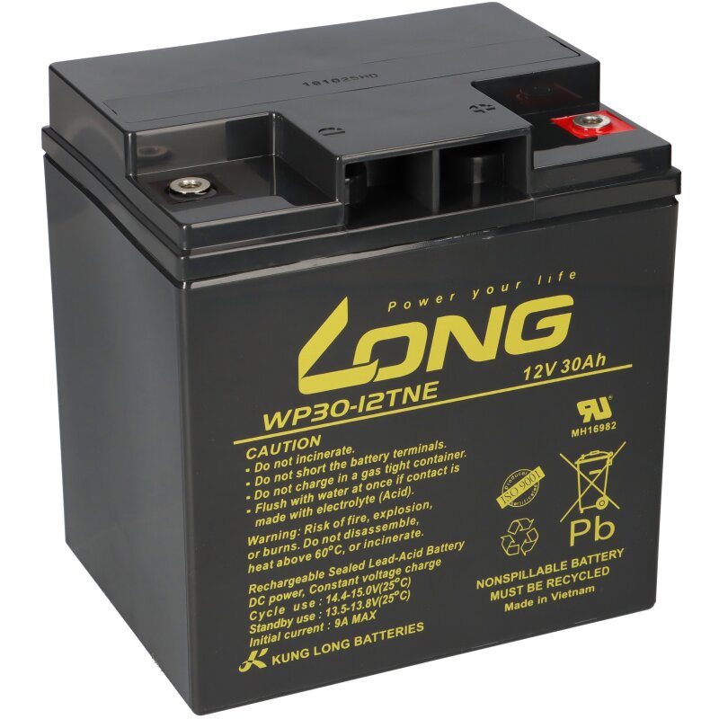 Kung Long Akku 12V 30Ah Pb Batterie WP30-12TNE zyklenfest von KungLong