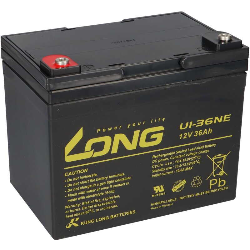 Kung Long Akku 12V 36Ah Pb Batterie Bleigel U1-36NE zyklenfest von KungLong