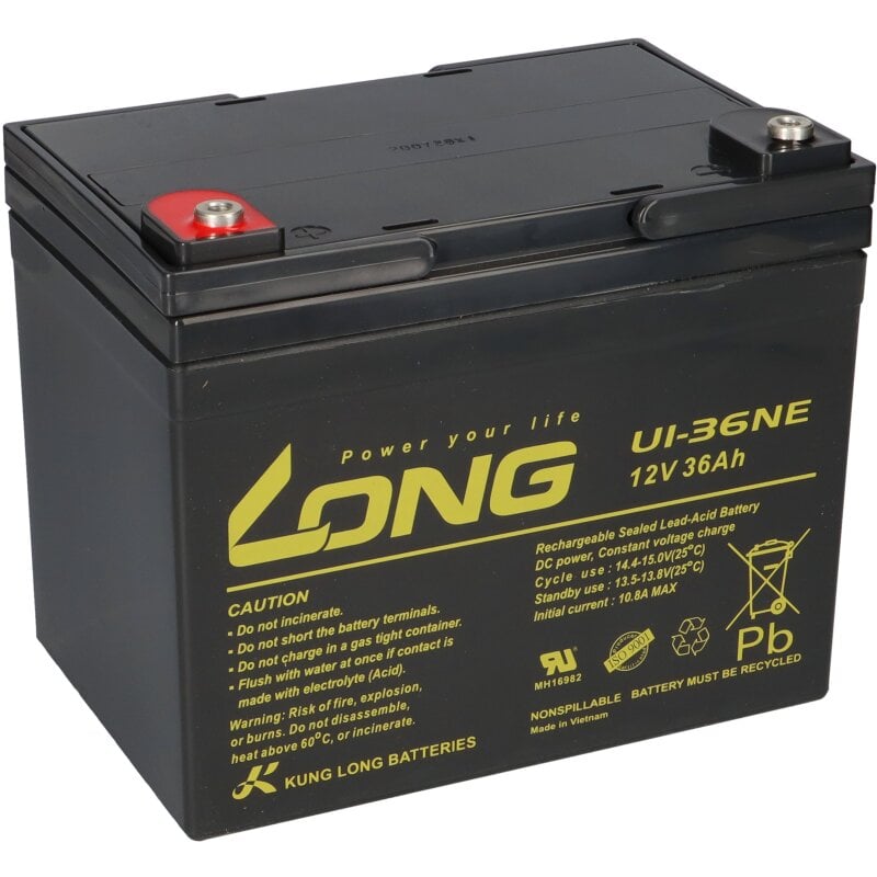 Kung Long Akku 12V 36Ah kompatibel Weidezaun U1-36NE von KungLong