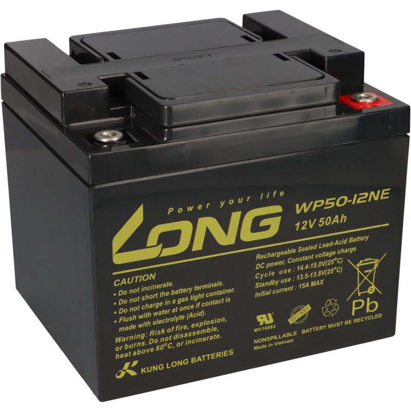 Kung Long Akku 12V 50Ah Pb Batterie Bleigel WP50-12NE zyklenfest von KungLong